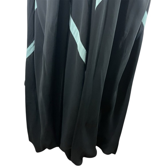 BCBGMaxazria Size S SILK Maxi Dress Black Blue Whimsical Evening Gown Dark Fairy - Picture 6 of 10